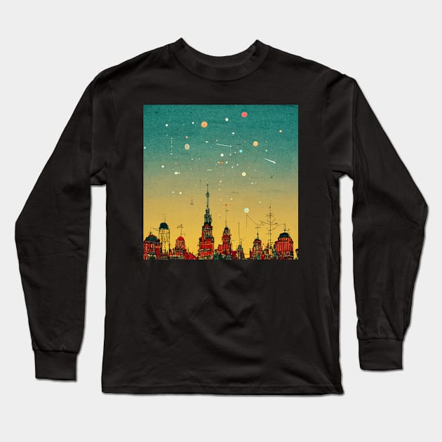 A city under the planets Long Sleeve T-Shirt by etherElric